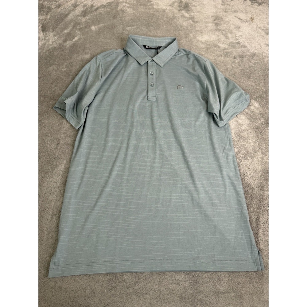 Travis Mathew The Heater Golf Polo Shirt Men's Size Medium Blue NWT